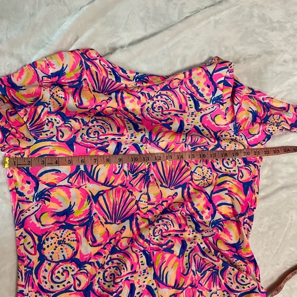 Lilly Pulitzer 3/4 Sleeve Shift Dress Pima Cotton Shells Pink - Picture 11 of 12